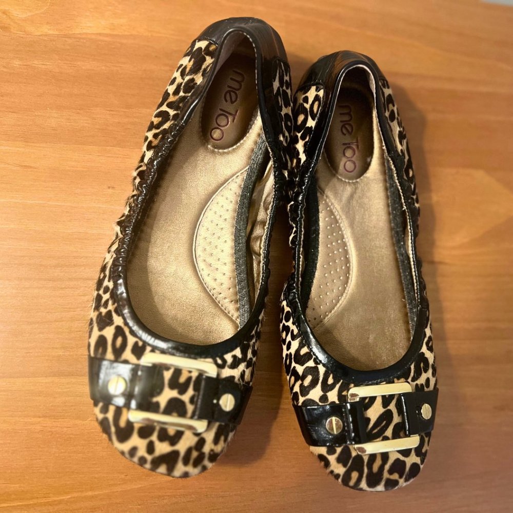 ME TOO Animal Print Women's Flats Size 8